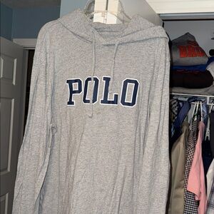 Polo by Ralph Lauren Men's Light Gray Hoodie